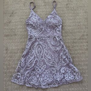 Lavender Juniors Short Dress